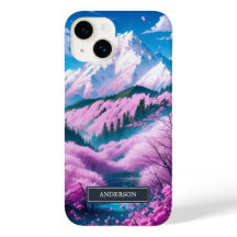 Japanese Mountain Blossoming Cherry Trees Monogram