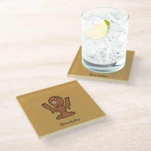 Japanese Mud Zombie Dorotabo: Cartoon Yokai Glass Coaster