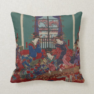Japanese Musicians Throw Pillow