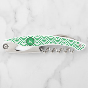 Japanese Nami Wave Pattern and Monogram Corkscrew