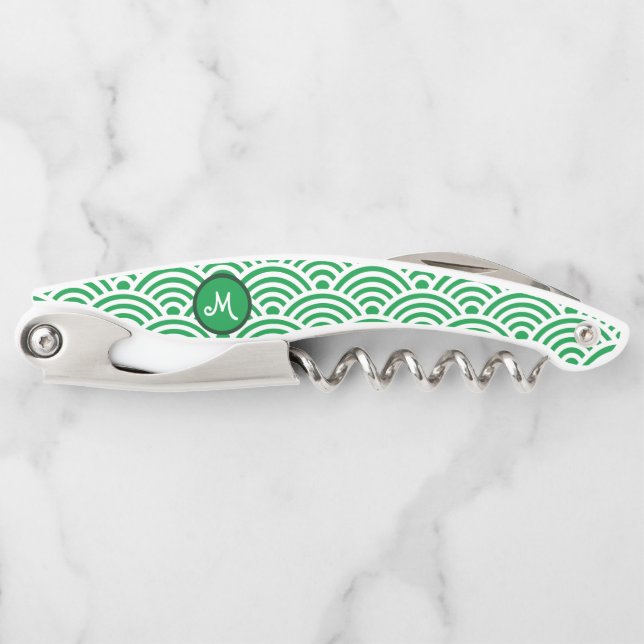 Japanese Nami Wave Pattern and Monogram Corkscrew (Front)