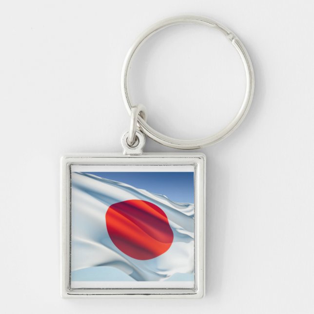 Japanese National Flag Keychain (Front)