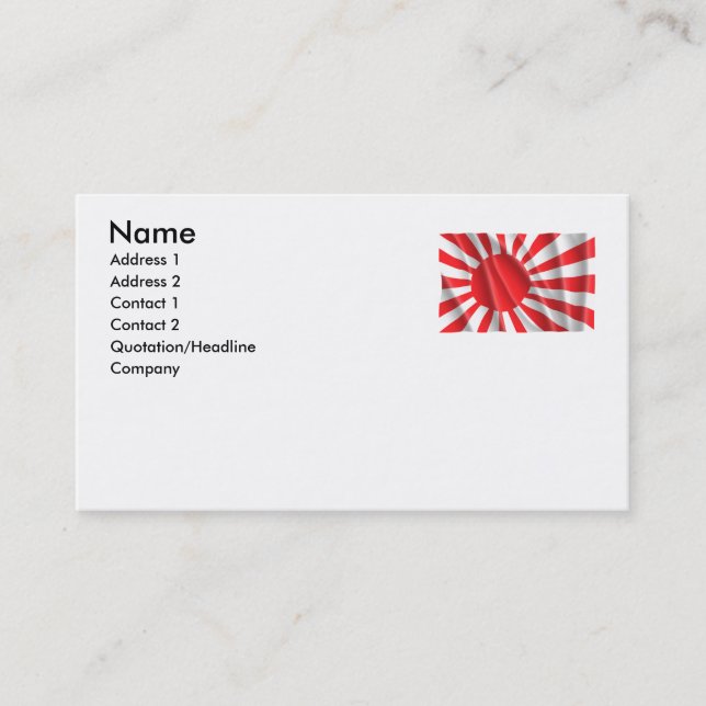 JAPANESE NAVY FLAG BUSINESS CARD (Front)