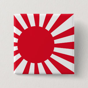 Japanese Navy Flag T-shirts and Apparel 2 Inch Square Button