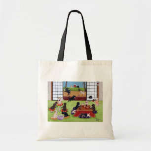 Japanese New Year's Day Labradors Tote Bag