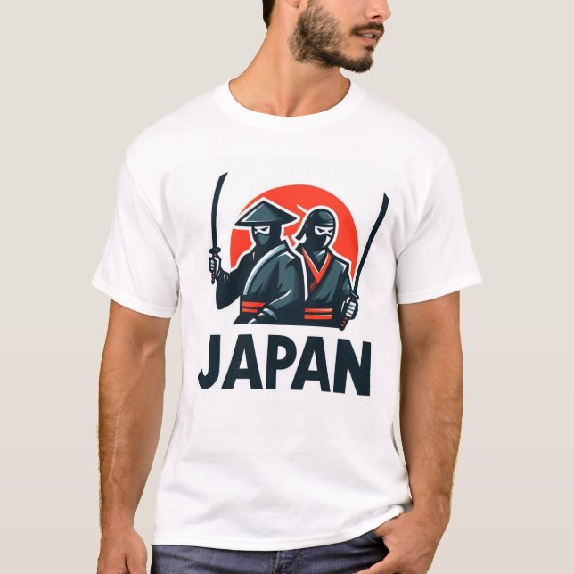 Japanese ninja and samurai T-Shirt (Front)