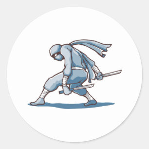 Japanese Ninja Classic Round Sticker