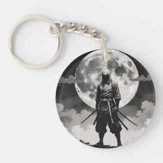 japanese ninja Moon Night Ninja Quiet Guardian Keychain