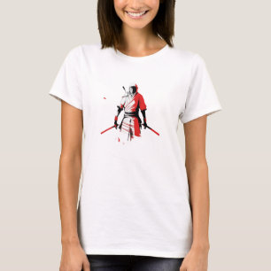 Japanese Ninja with Swords Design T-Shirt