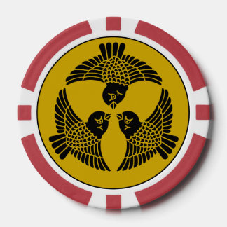 Japanese Noble Three Sparrow Crest Poker Chips