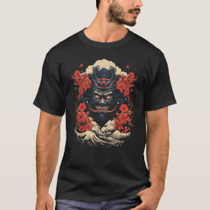 Japanese Noh Mask Demon Tengu Mask Art T-Shirt