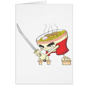 Japanese Noodle Soup Fighter with Samurai Sword