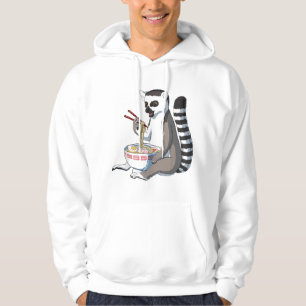 Japanese Noodles Kawaii Ramen Bowl Funny Lemur Hoodie
