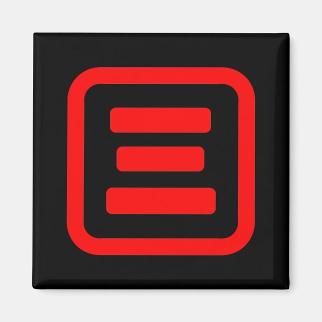 Japanese Number Three 三 【San】 Kanji Magnet (Front)