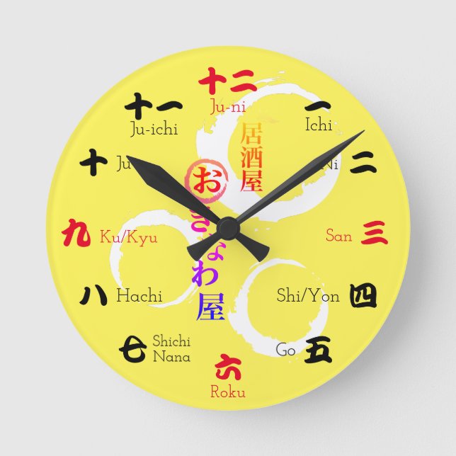 Japanese numerals round clock (Front)