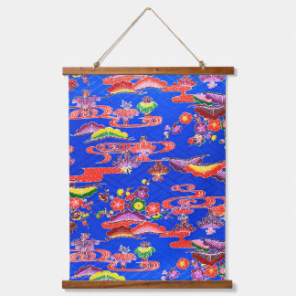 Japanese Okinawan Dye (Bingata) Hanging Tapestry