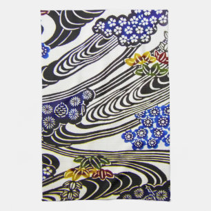 Japanese Okinawan Dye (Bingata) Kitchen Towel