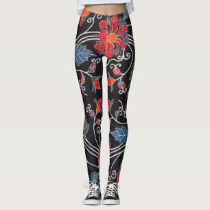 Japanese Okinawan Dye (Bingata) Leggings