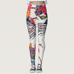 Japanese Okinawan Dye (Bingata) Leggings