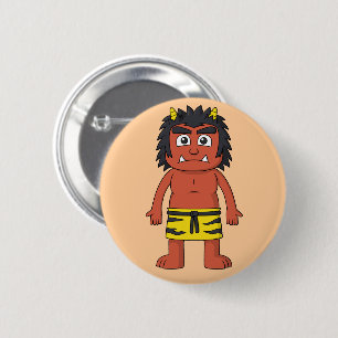 Japanese Oni Yokai 2 Inch Round Button