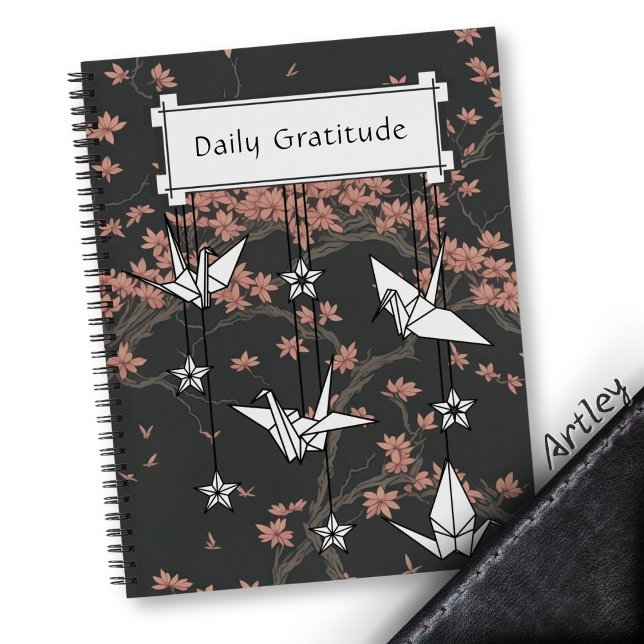 Japanese Origami Crane Cherry Blossom Journal (Creator Uploaded)