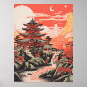 Japanese Pagoda Poster