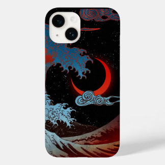 Japanese painting art, sea at night Case-Mate iPhone 14 case