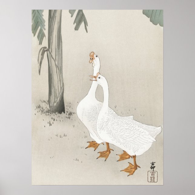 Japanese painting by koson ohara,  小原古邨の日本画 poster (Front)