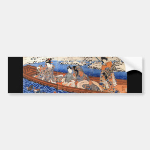 Japanese Painting c. 1800's Bumper Sticker