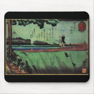 Japanese Painting c. 1800's Mouse Pad