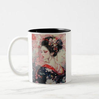 Japanese painting style GEISYA MAG07 Two-Tone Coffee Mug
