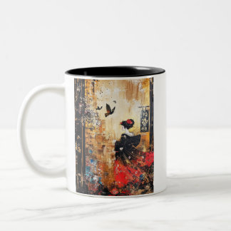 Japanese painting style GEISYA MAG08 Two-Tone Coffee Mug