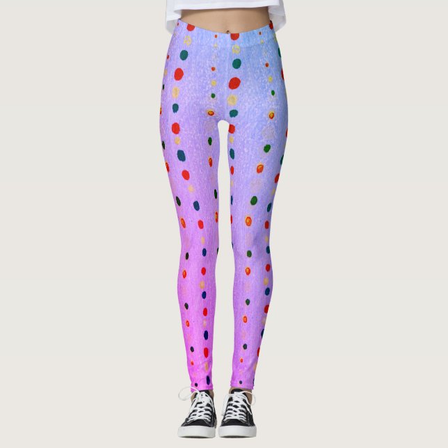 Japanese PATTERN BRIGHT FUN PRINTED Leggings (Front)