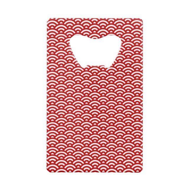 Japanese pattern credit card bottle opener (Front)