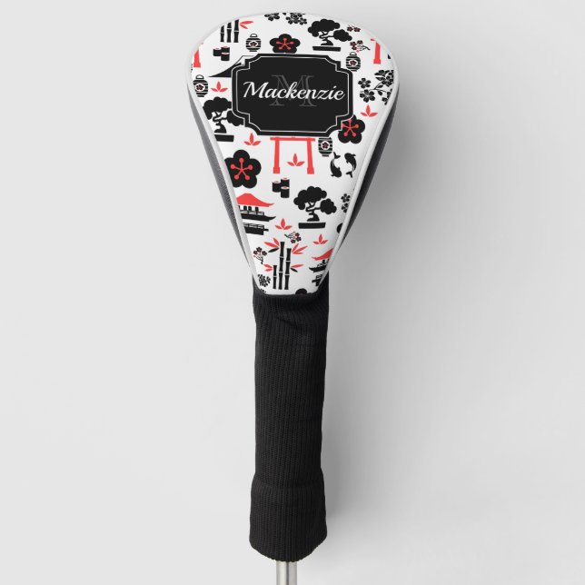 Japanese Pattern Golf Head Cover (Front)