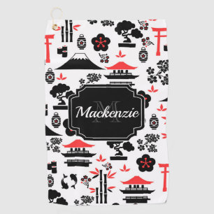 Japanese Pattern Golf Towel