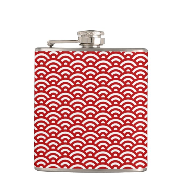 Japanese pattern hip flask (Front)