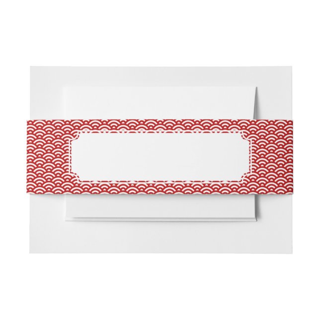 Japanese pattern invitation belly band (Front Example)