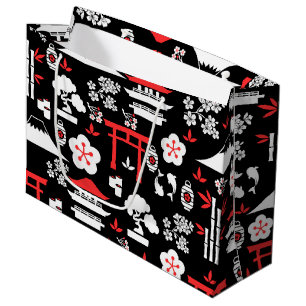Japanese Pattern Large Gift Bag