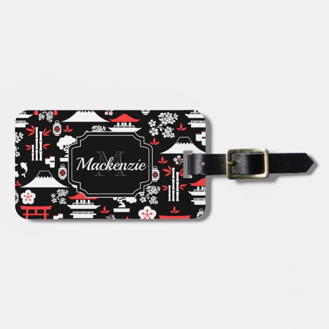 Japanese Pattern Luggage Tag (Front Horizontal)