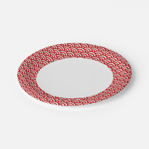 Japanese pattern paper plate
