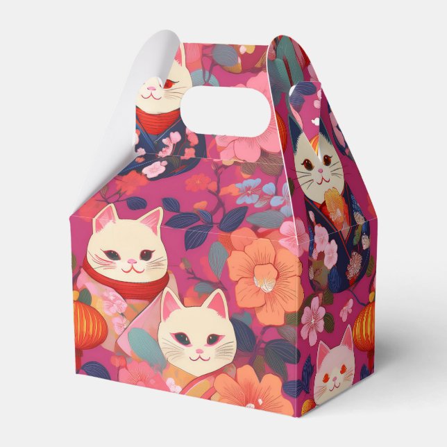 japanese pattern party favour box (Front Side)