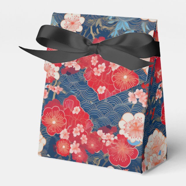 japanese pattern party favour box  (Front Side)