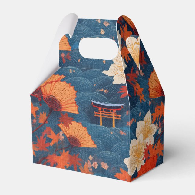 japanese pattern party favour box  (Front Side)