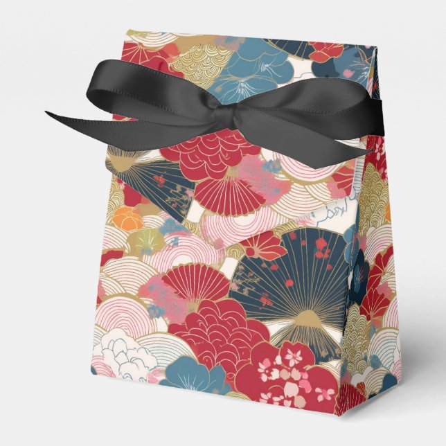 japanese pattern party favour box  (Front Side)