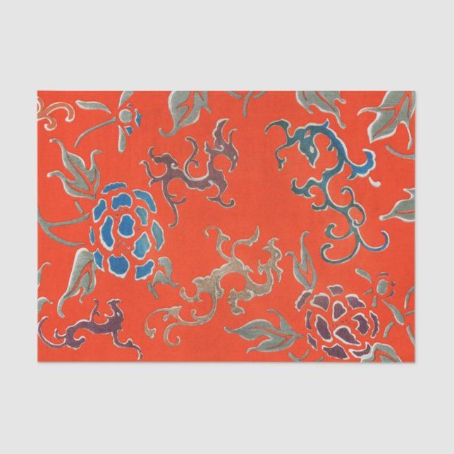 JAPANESE PATTERN RED Tissue Paper (Front)