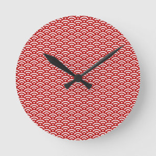 Japanese pattern round clock