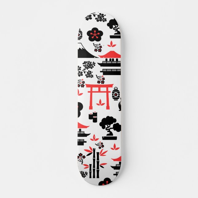 Japanese Pattern Skateboard (Front)