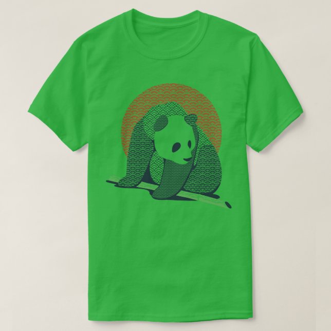 Japanese Pattern Tattooed Panda by Tobe Fonseca T-Shirt (Design Front)
