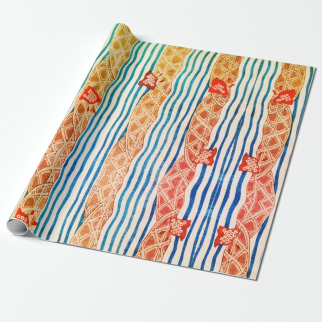 JAPANESE PATTERN WRAPPING PAPER (Unrolled)